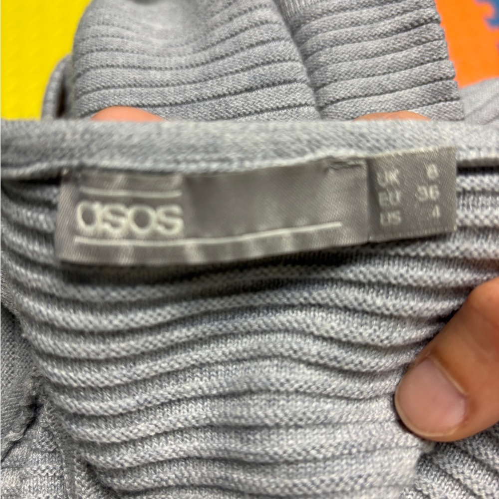 ASOS Light Gray Ribbed Knitwear - Picture 4 of 5